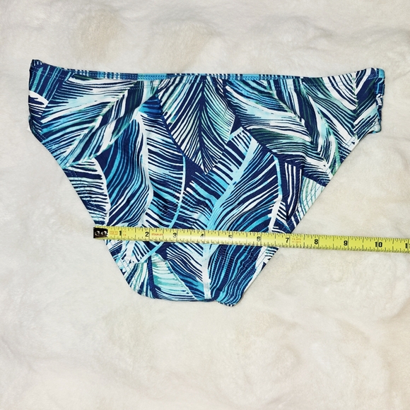 🕊️ La Blanca Blue Palm Leaf Bikini Bottoms size 2 - Picture 9 of 9